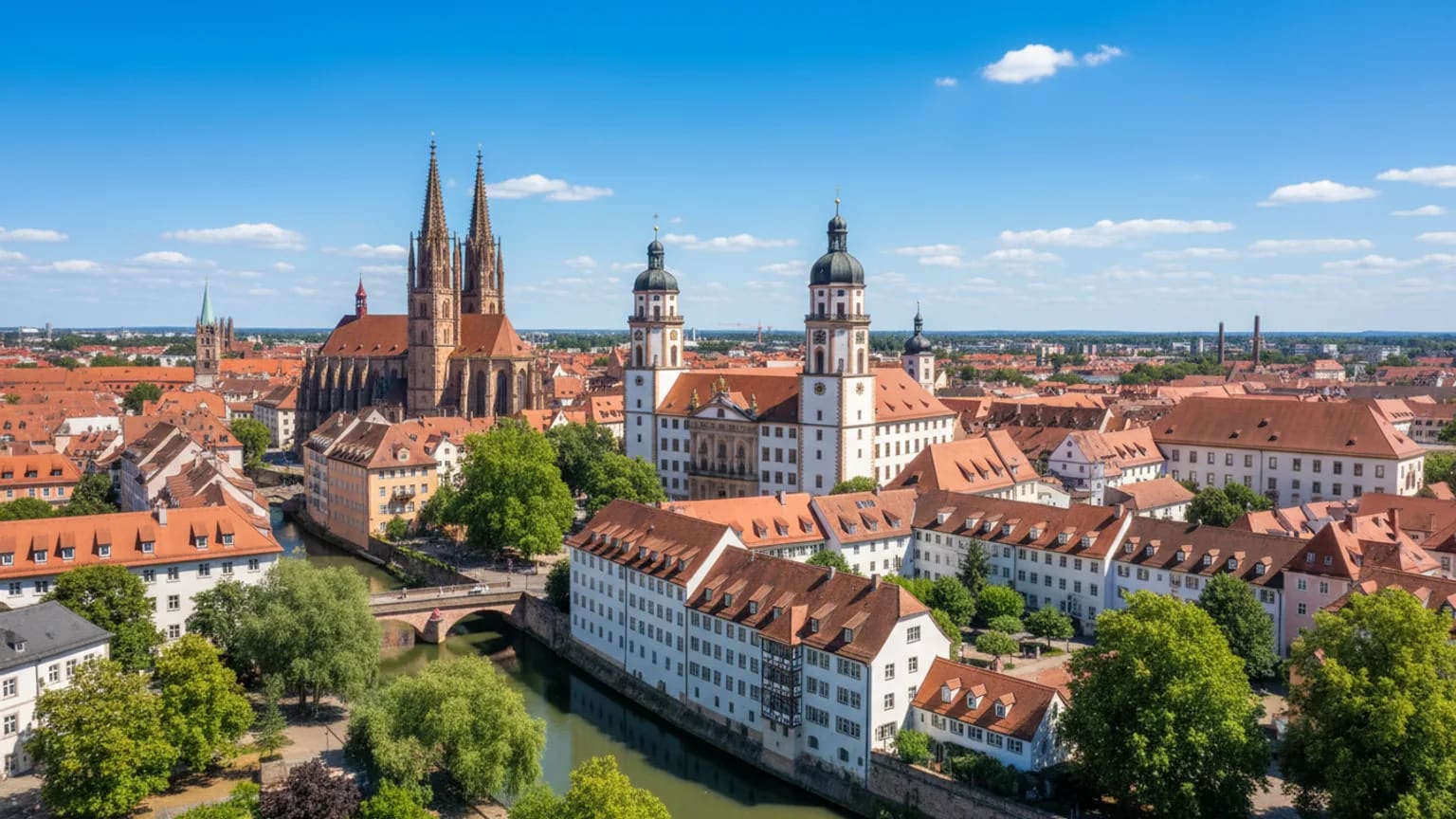 Vue panoramique de Augsburg