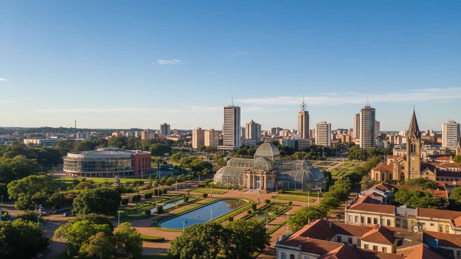 Vue panoramique de Curitiba