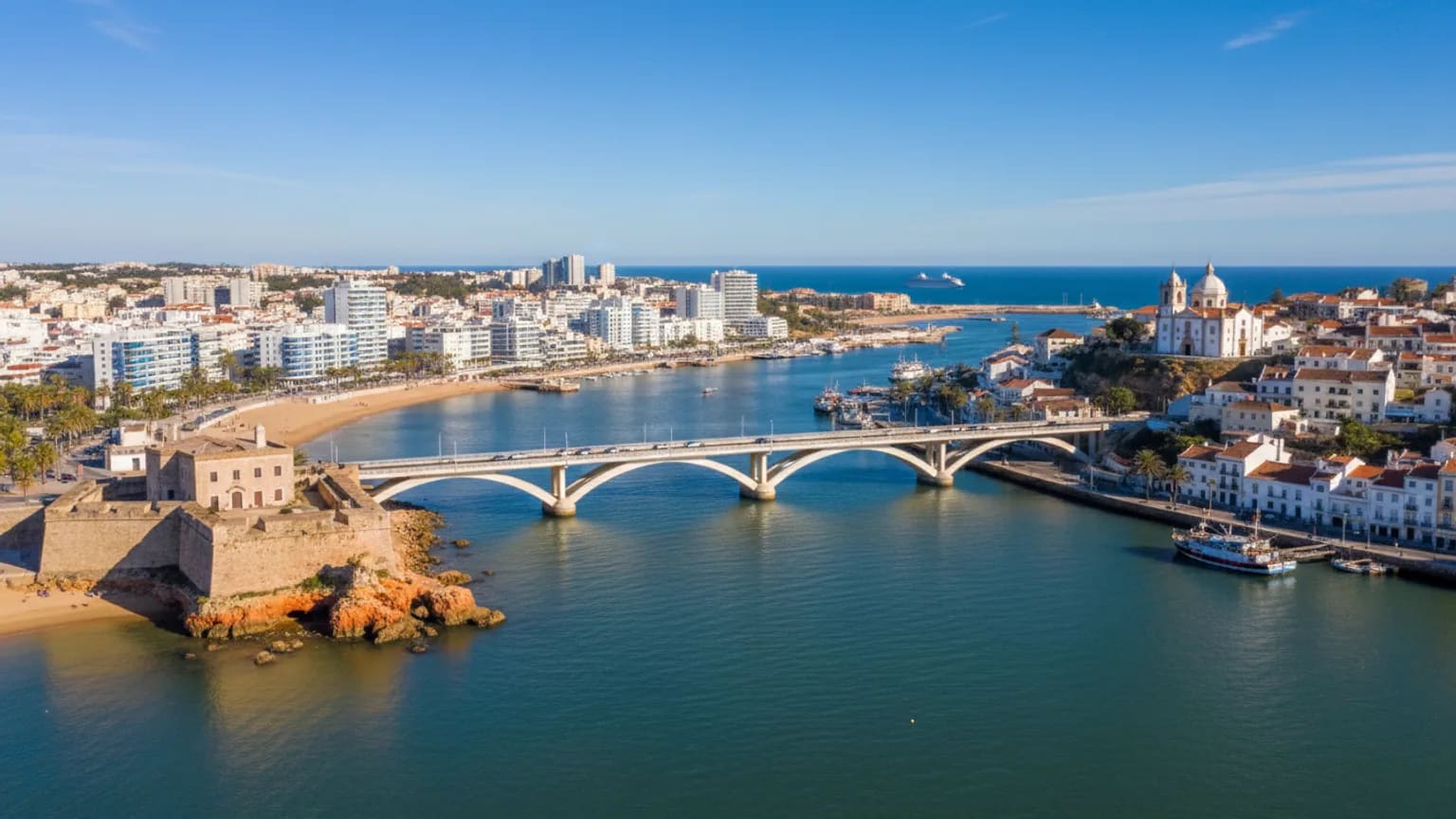 Vue panoramique de Portimão