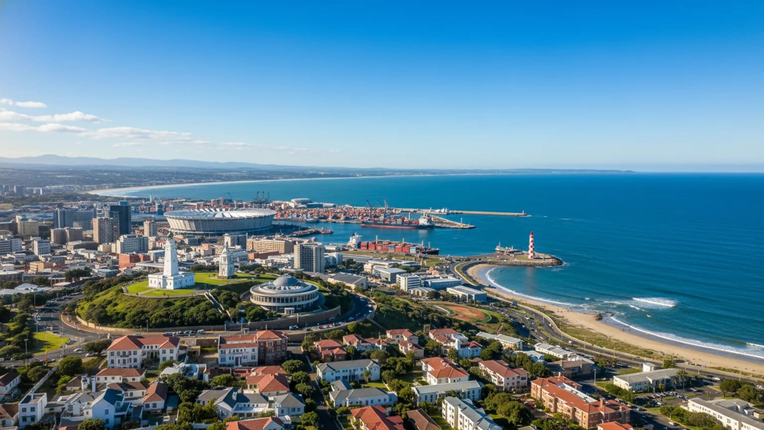 Vue panoramique de Port Elizabeth